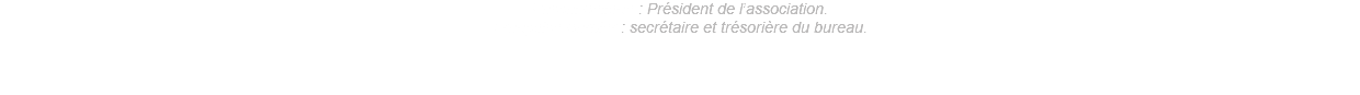 Pascal Bellone : Président de l’association. Françoise Barbier : secrétaire et trésorière du bureau.