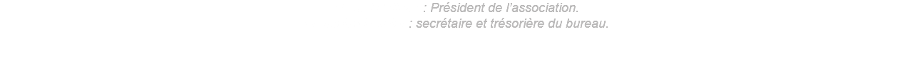 Pascal Bellone : Président de l’association. Françoise Barbier : secrétaire et trésorière du bureau.